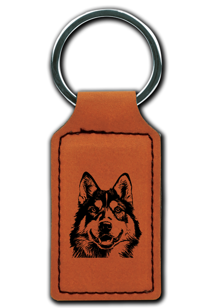 Husky Leatherette Key Chain