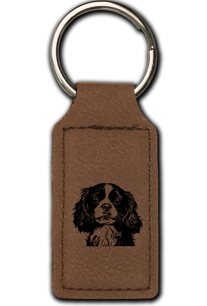 Cavalier King Charles Leatherette Key Chain