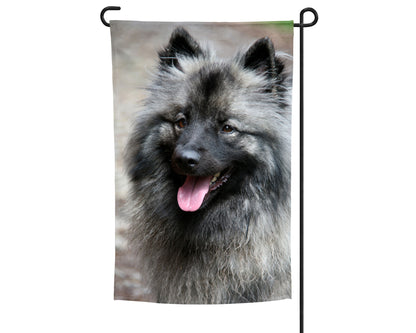Keeshond Garden Flag