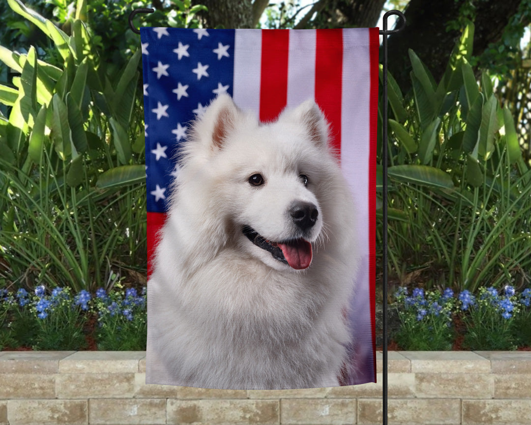 Samoyed Garden Flag
