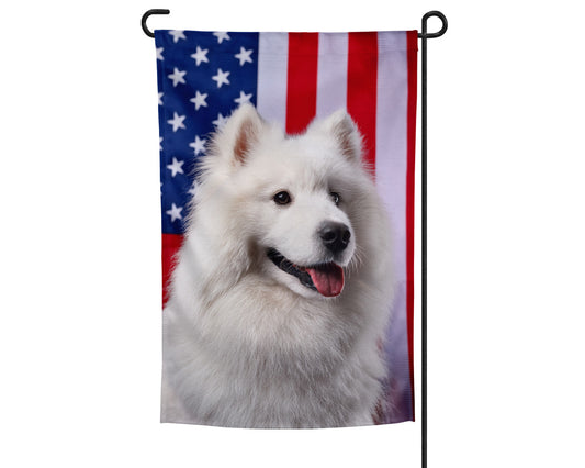 Samoyed Garden Flag