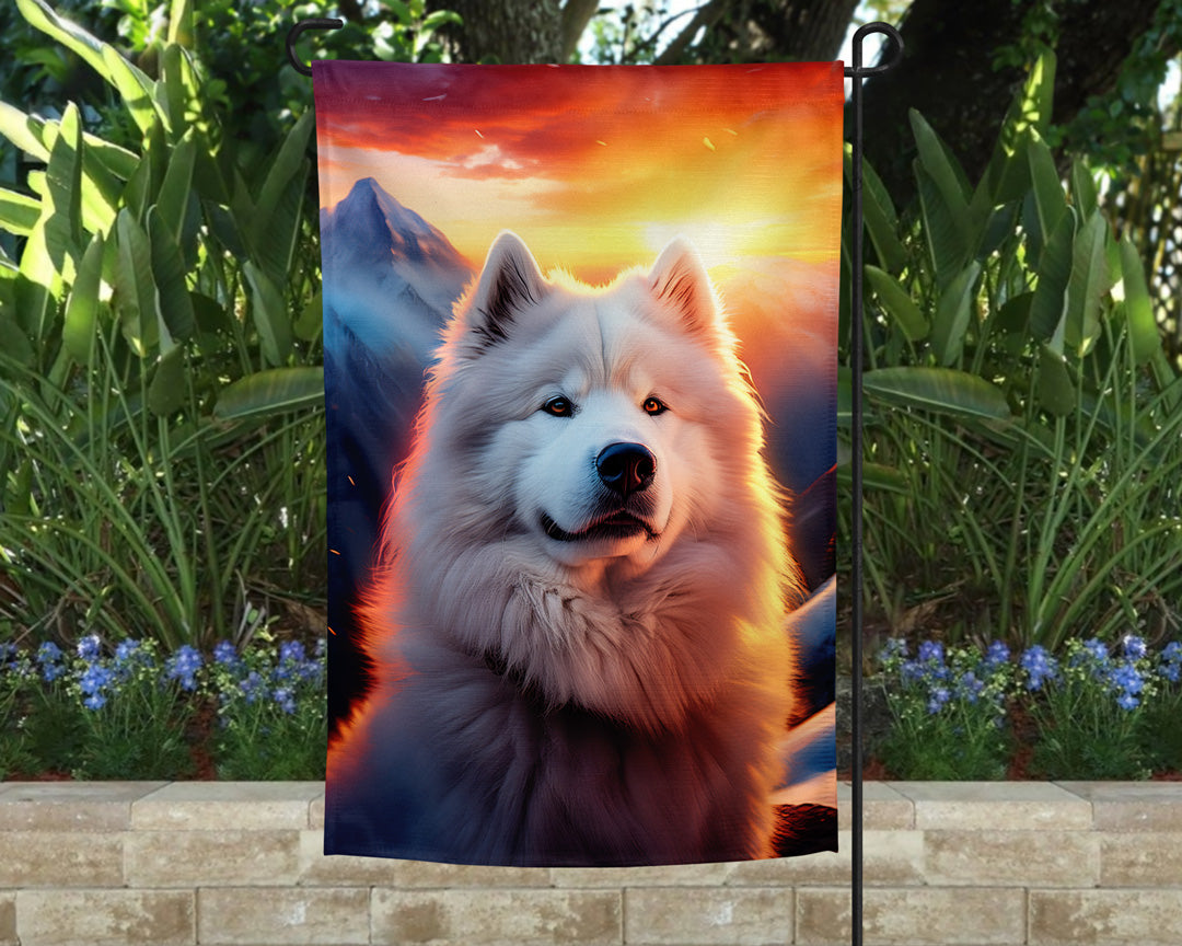 Samoyed Garden Flag