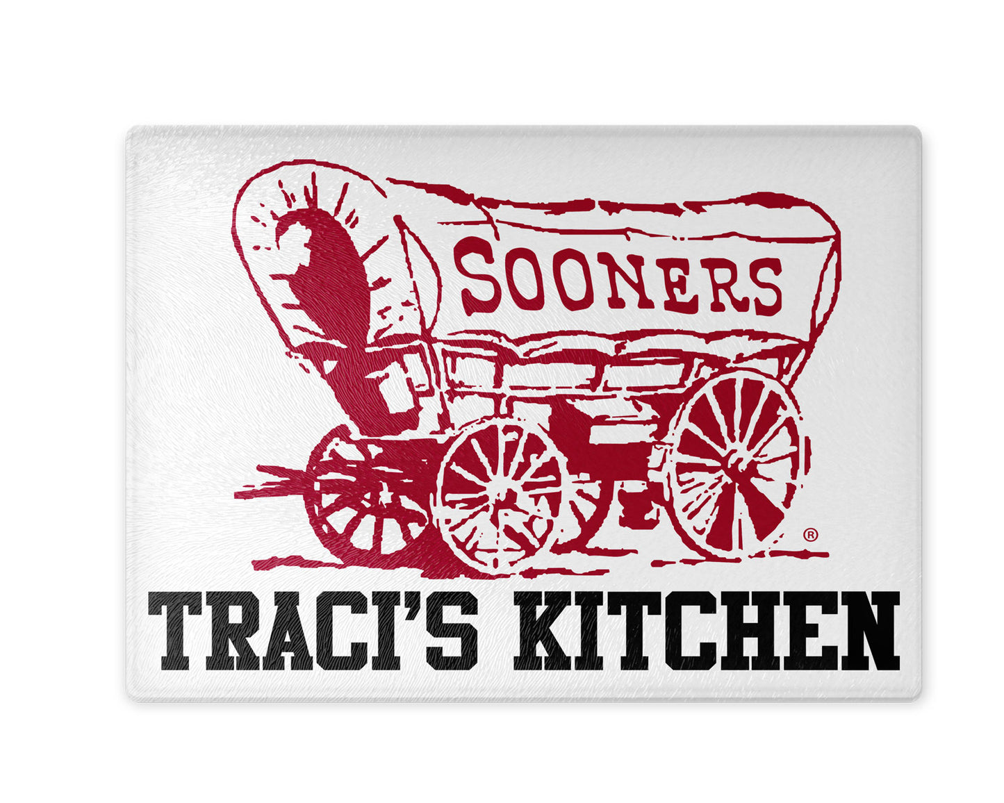 University of Oklahoma Sooner Glass Cutting Board