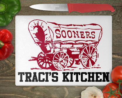 University of Oklahoma Sooner Glass Cutting Board