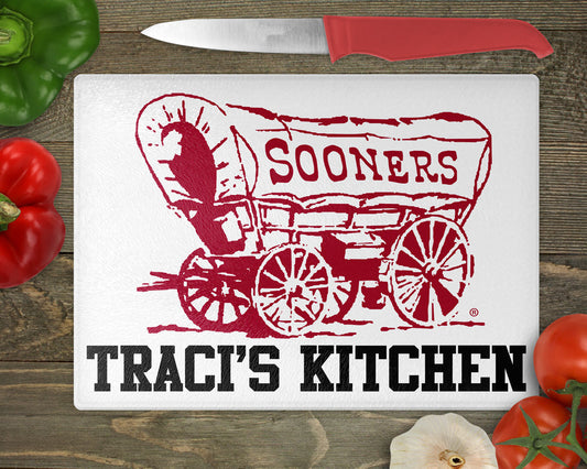 University of Oklahoma Sooner Glass Cutting Board