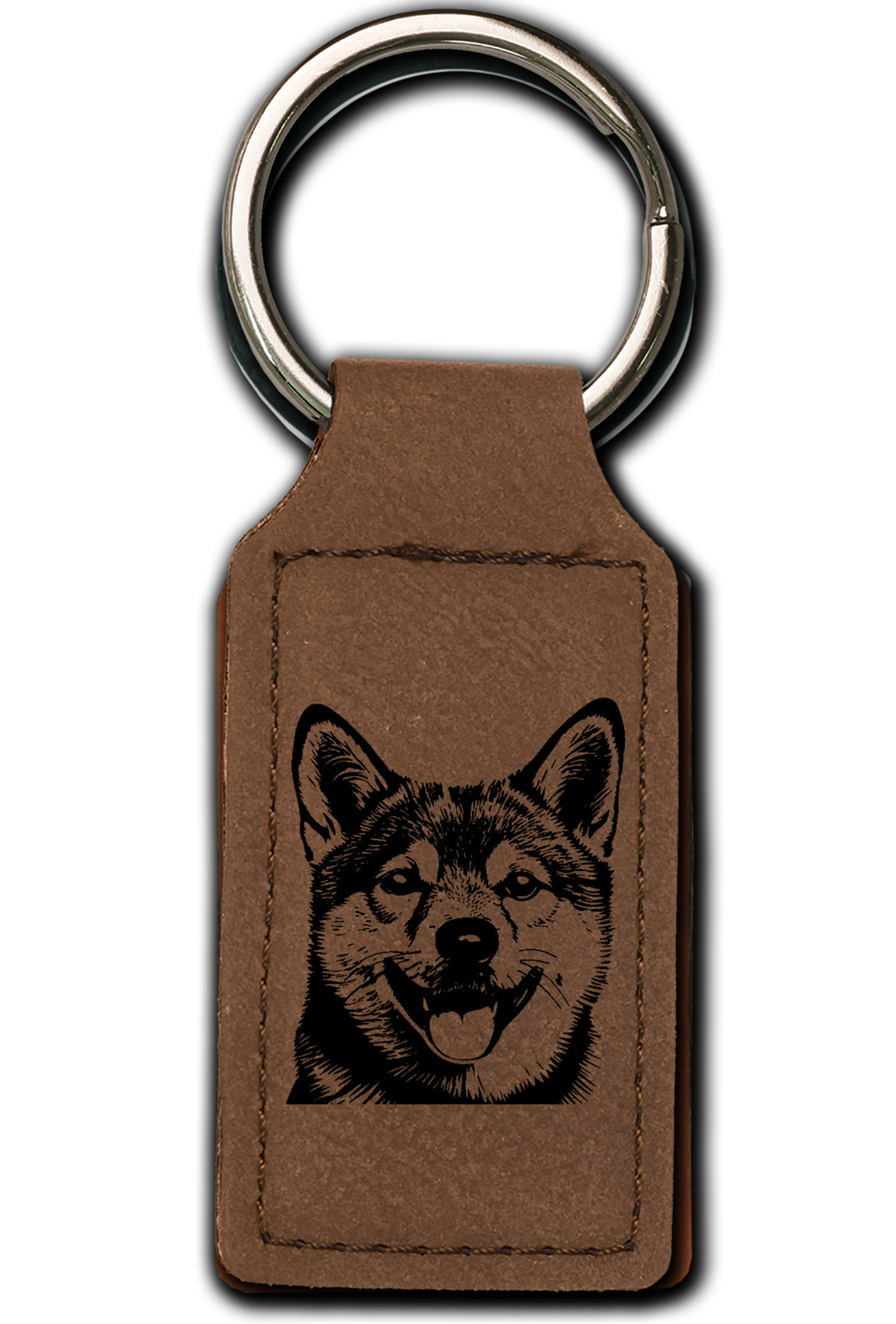 Shiba Inu Leatherette Key Chain