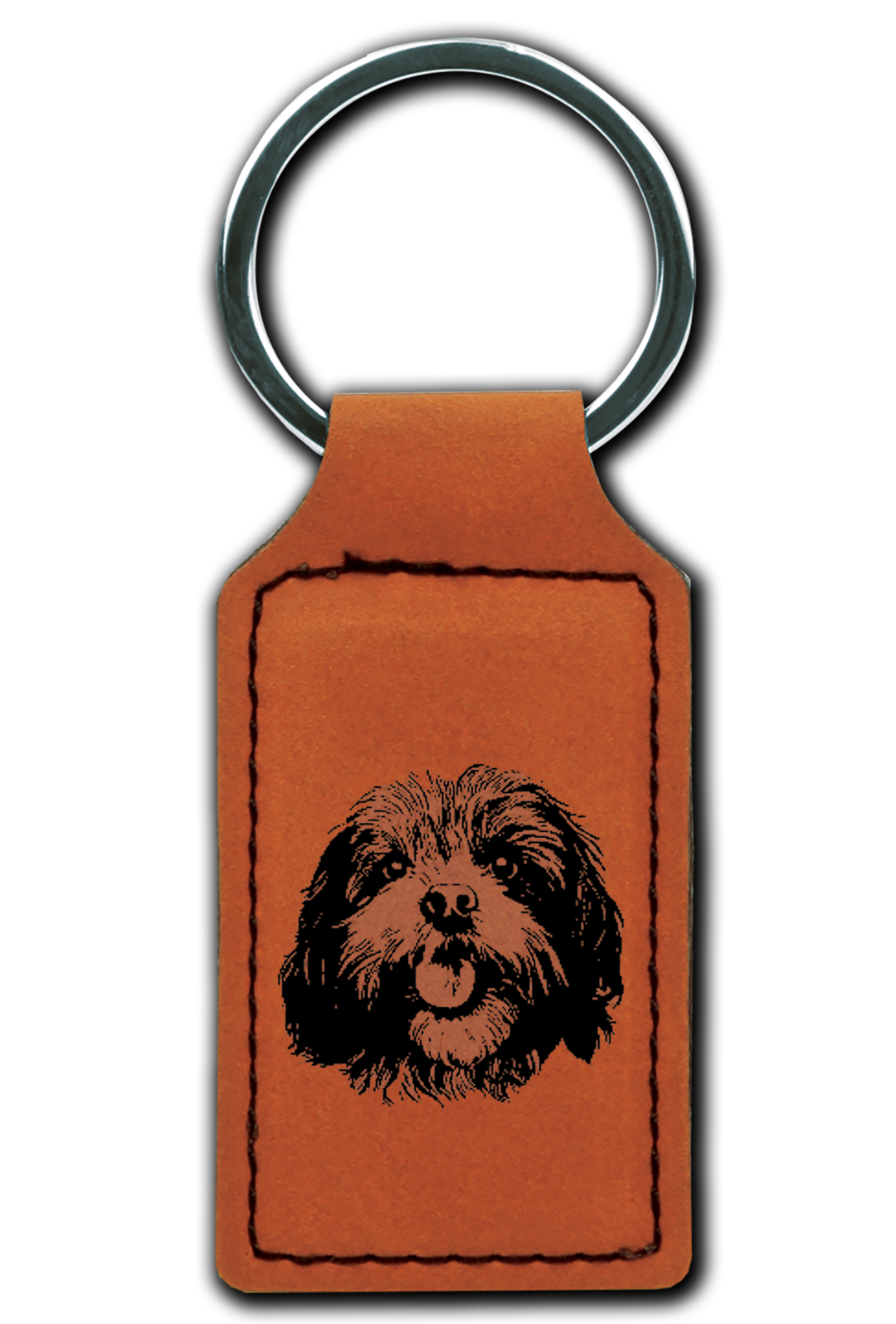Shih Tzu Leatherette Key Chain