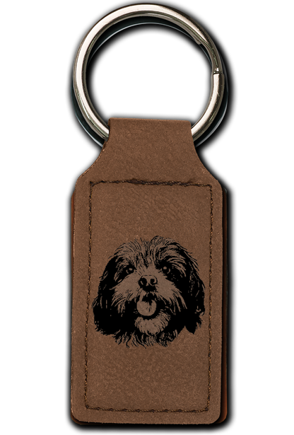 Shih Tzu Leatherette Key Chain
