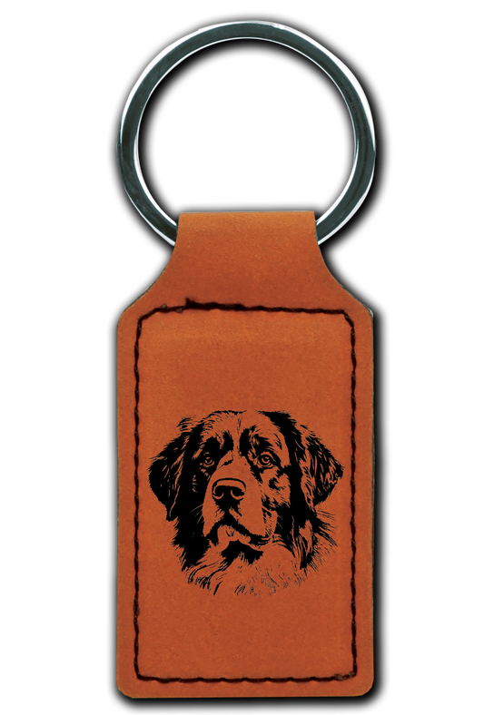 St Bernard Leatherette Key Chain