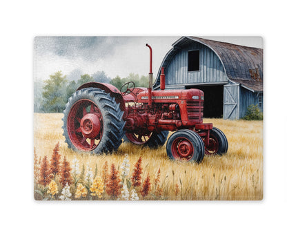 Vintage Red Tractor Cutting Board