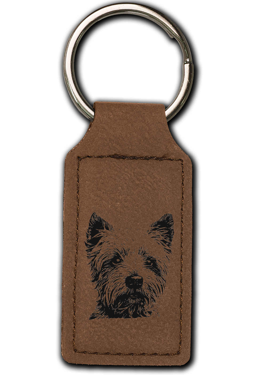 Westie Leatherette Key Chain