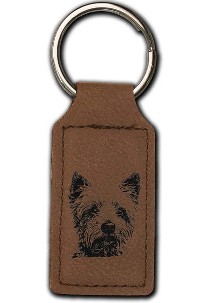 Westie Leatherette Key Chain