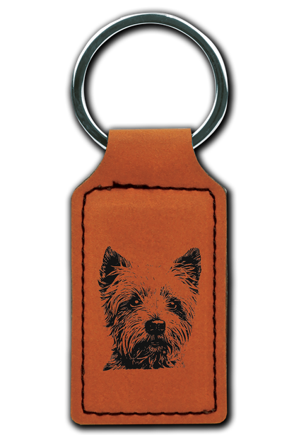 Westie Leatherette Key Chain