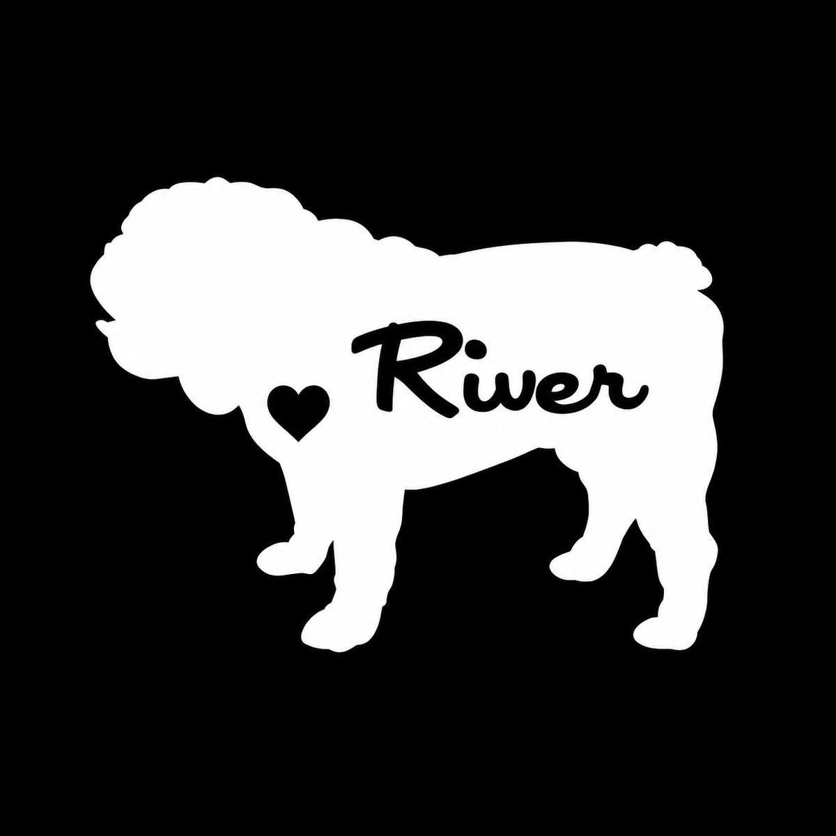 Bulldog Vinyl Decal Sticker
