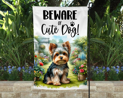 Yorkie Garden Flag