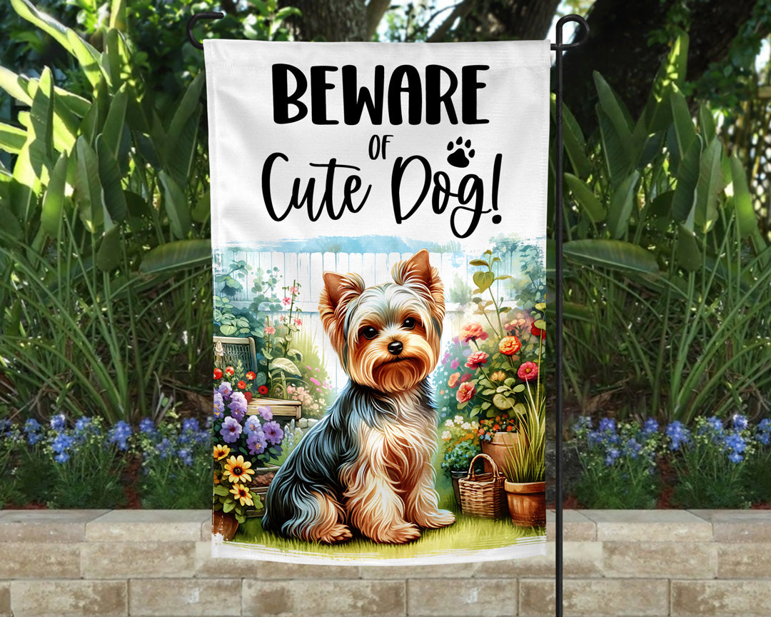 Yorkie Garden Flag