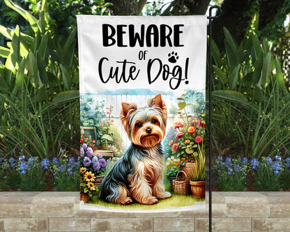 Yorkie Garden Flag