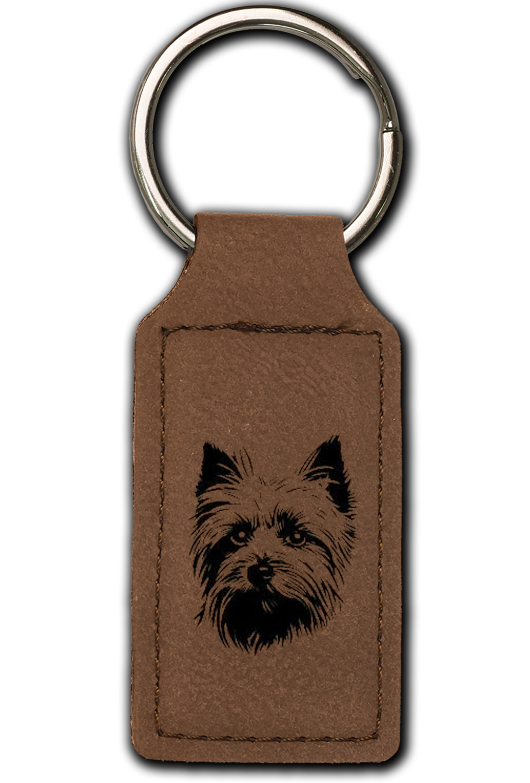 Yorkie Leatherette Key Chain