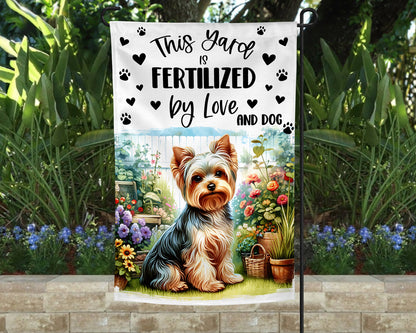 Yorkie Garden Flag