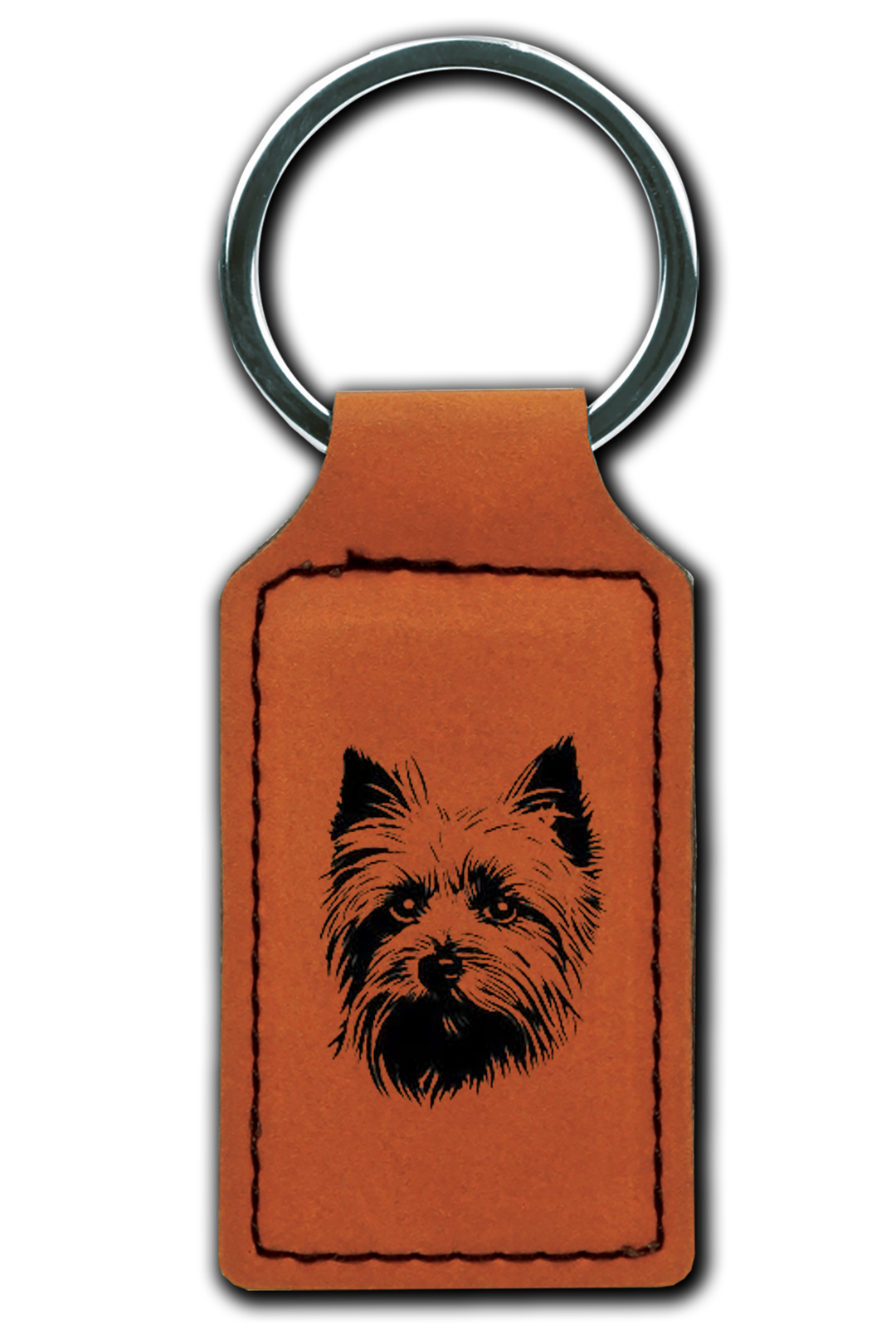 Yorkie Leatherette Key Chain