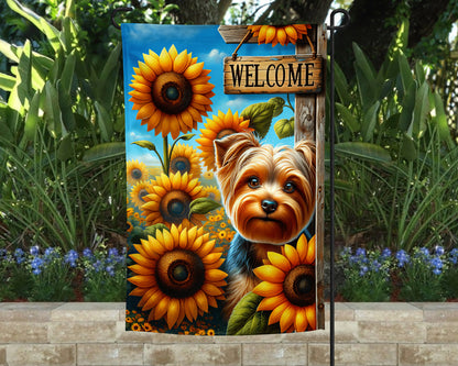 Yorkie Garden Flag