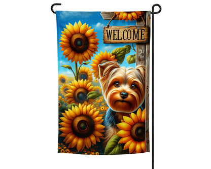 Yorkie Garden Flag