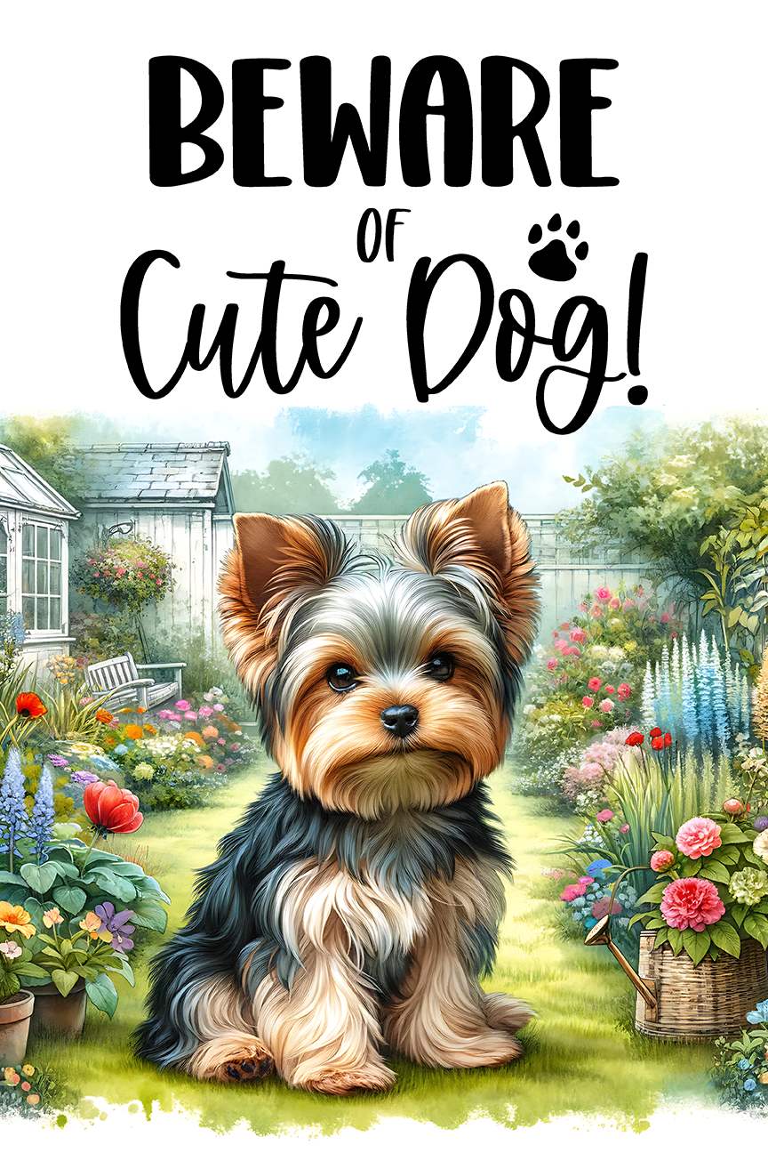 Yorkie Garden Flag
