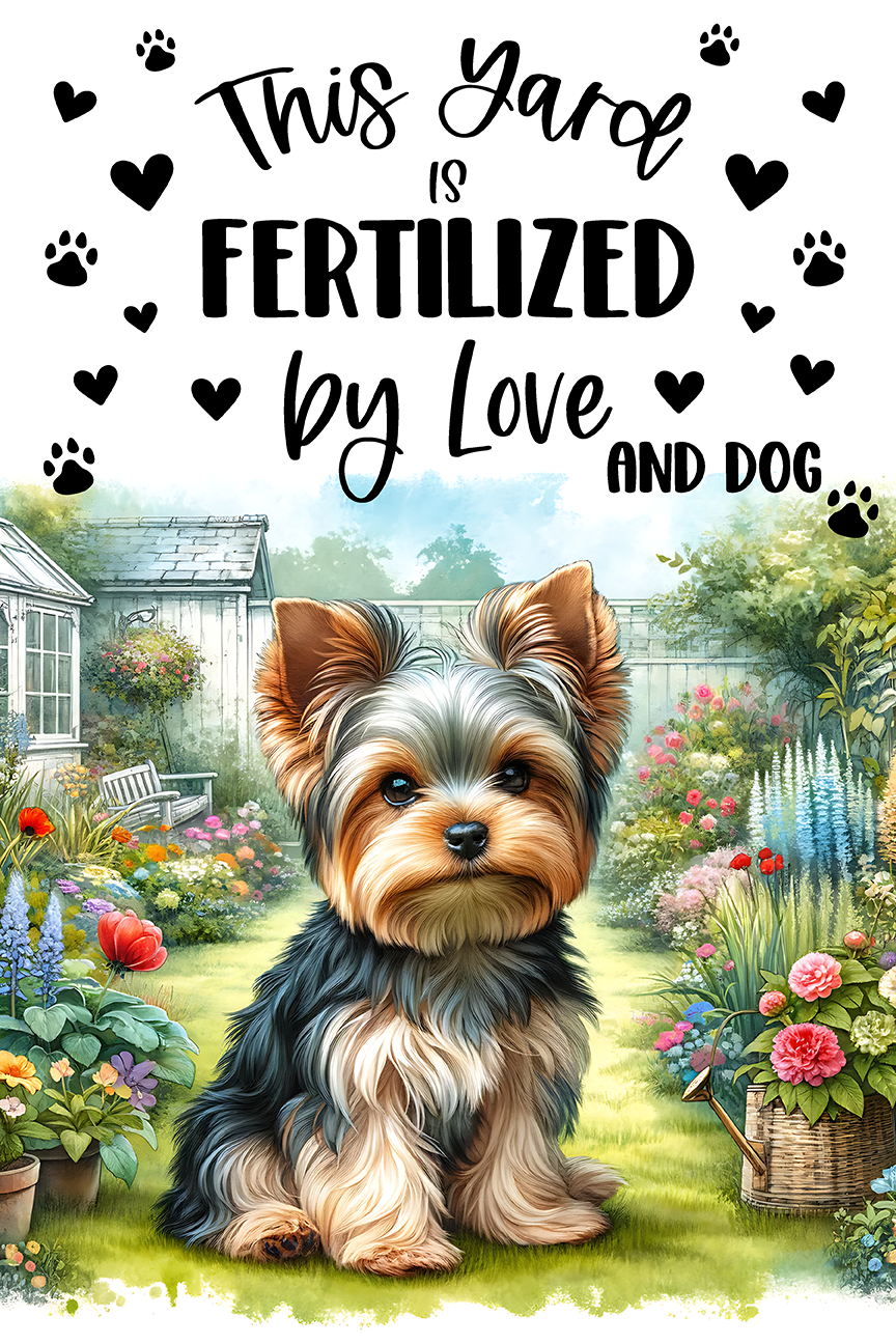 Yorkie Garden Flag