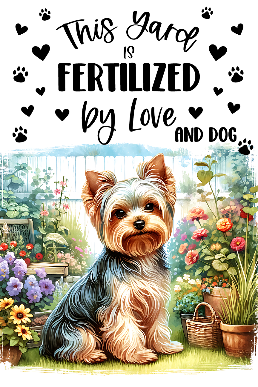 Yorkie Garden Flag