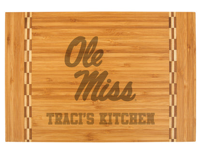 University of Mississippi Bamboo Cutting Board