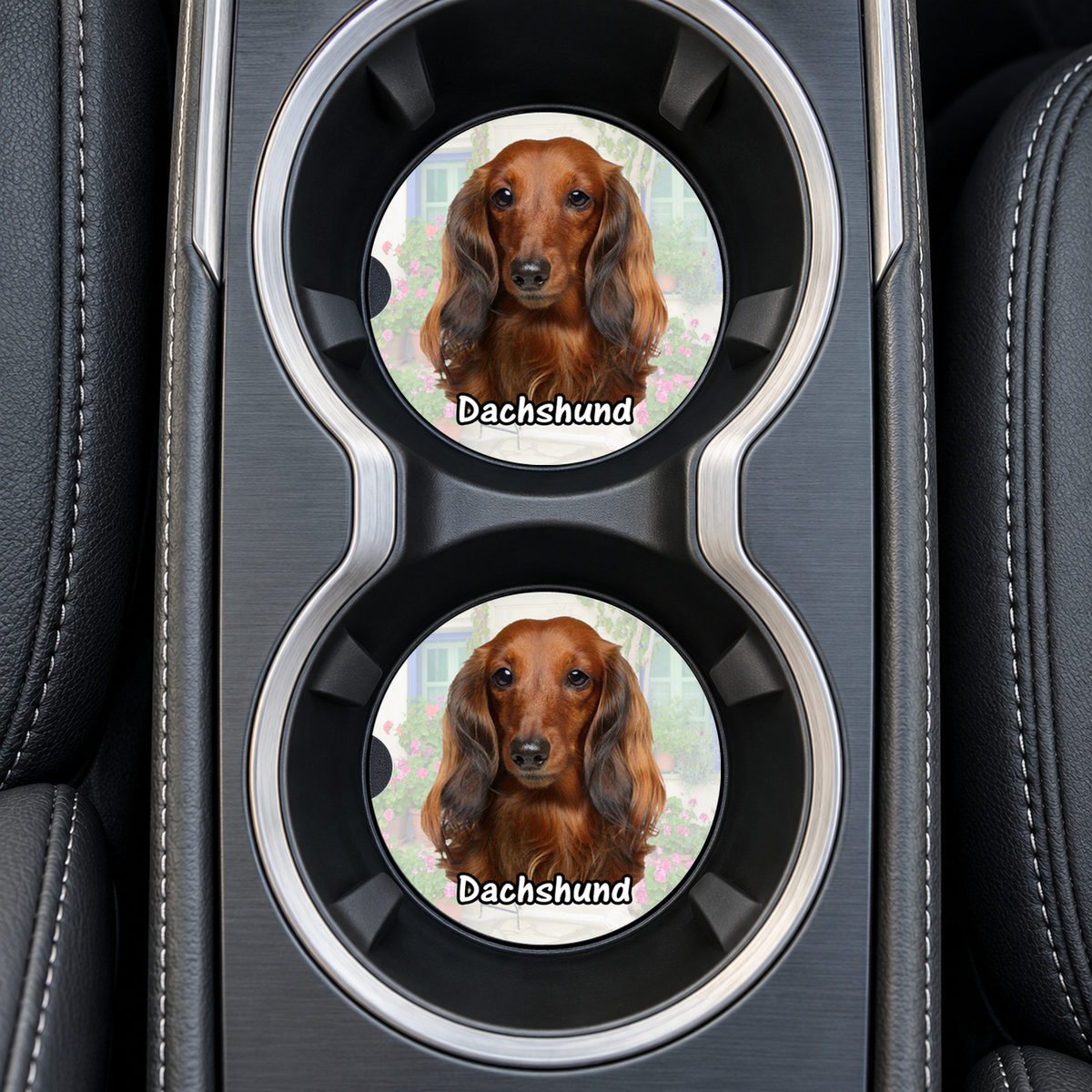 Dachshund Car Coasters – Long Haired