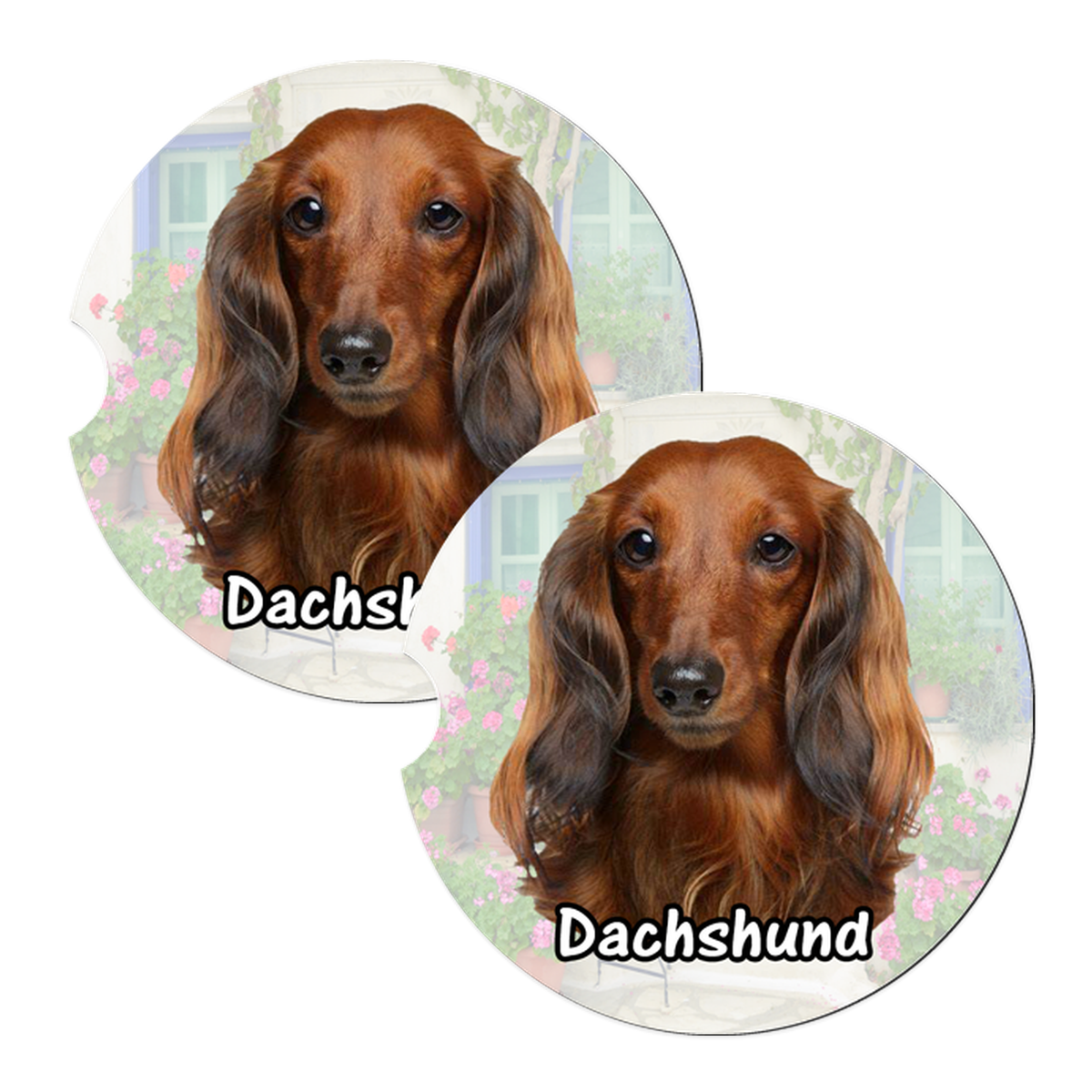 Dachshund Car Coasters – Long Haired