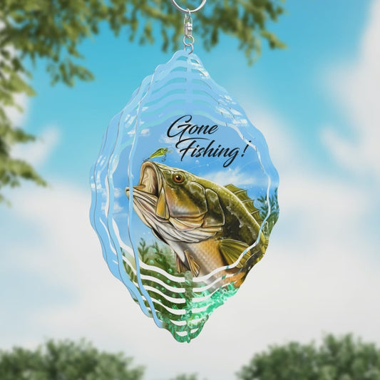 Gone Fishing Wind Spinner