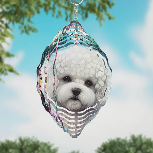 Bichon Frise Wind Spinner