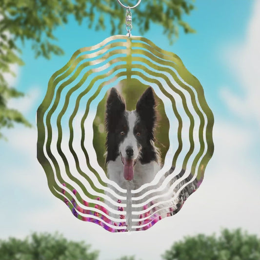 Border Collie Wind Spinner
